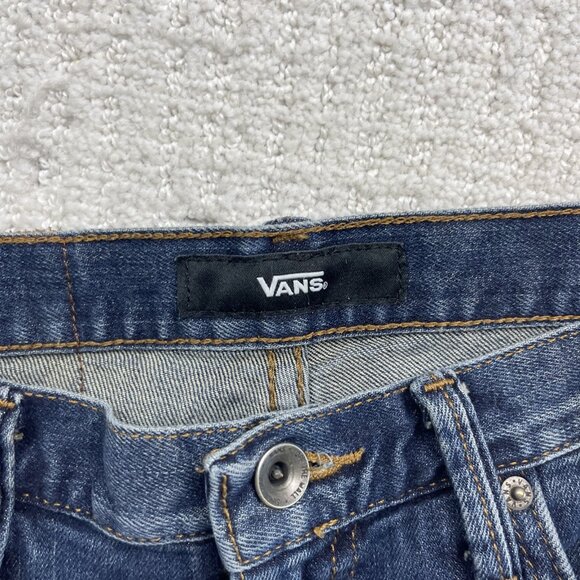 Vans Cuffed Denim Shorts Blue Jean Women’s Sz 28 Casual Summer Skate Style - Picture 12 of 15